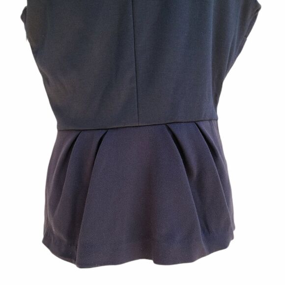 Worthington Peplum Embellished Black Top Size L - Picture 11 of 14